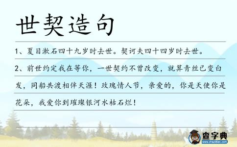 世契造句