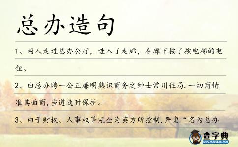 總辦造句
