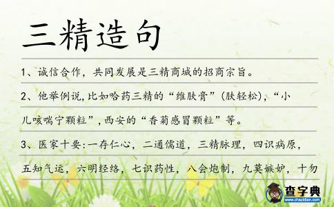 三精造句