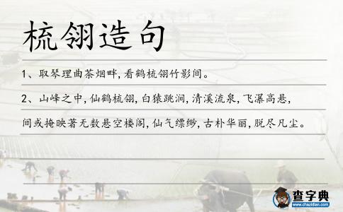 梳翎造句