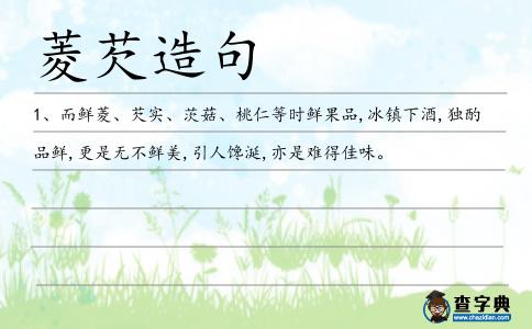 菱芡造句