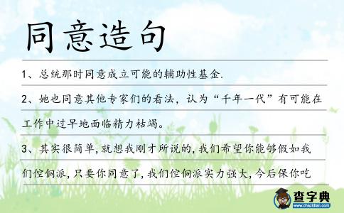 同意造句