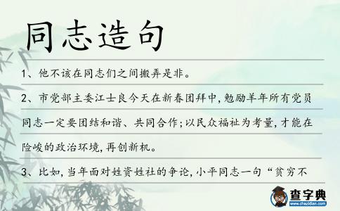 同志造句