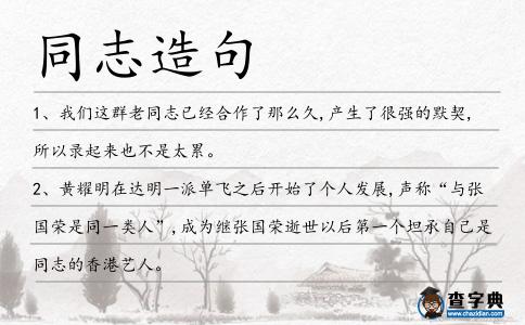 同志造句