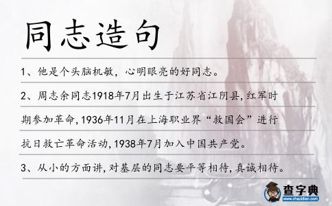 同志造句