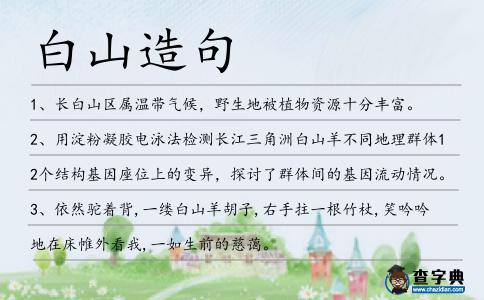 白山造句