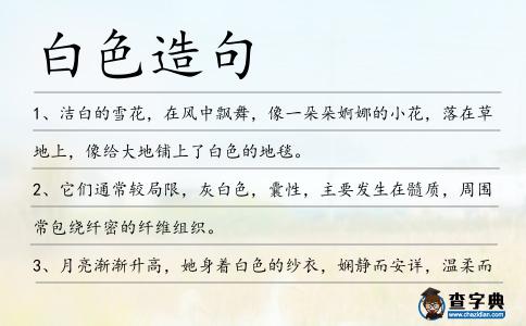 白色造句