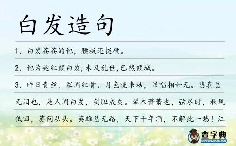 白發(fā)造句