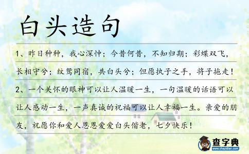 白頭造句