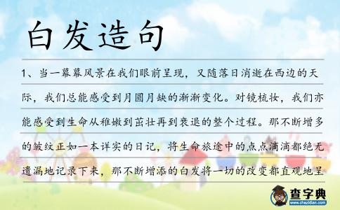 白發造句