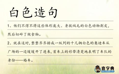 白色造句