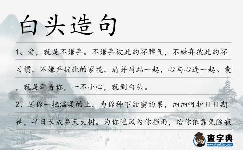 白頭造句