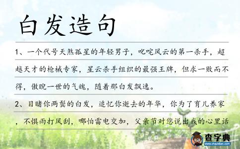 白發(fā)造句