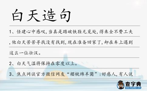 白天造句