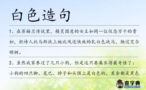 白色造句