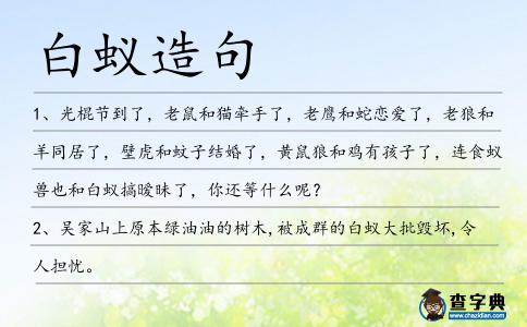 白蟻造句