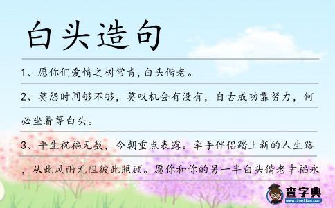 白頭造句