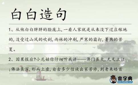 白白造句
