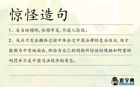 驚怪造句