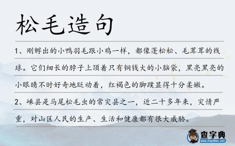 松毛造句
