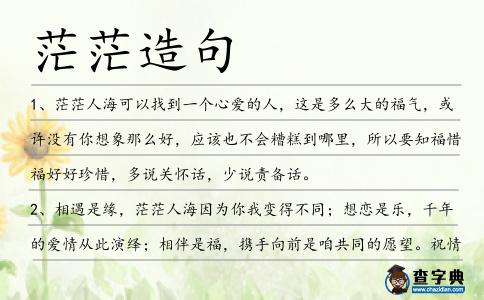 茫茫造句