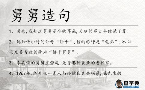 舅舅造句