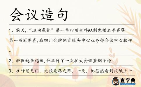 會議造句