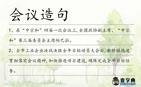 會議造句