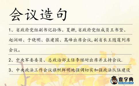 會議造句