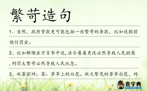 繁苛造句