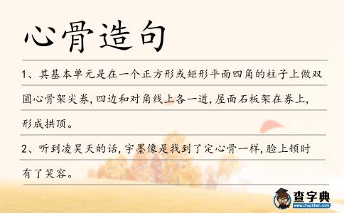 心骨造句