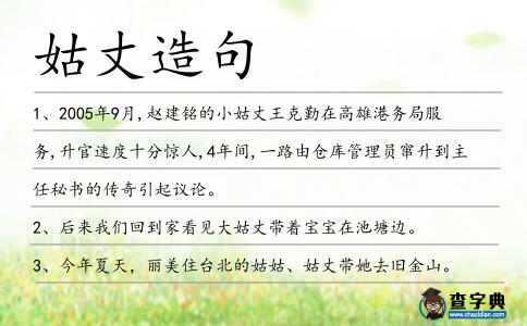 姑丈造句
