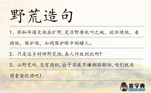 野荒造句