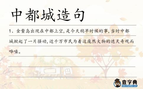 中都城造句