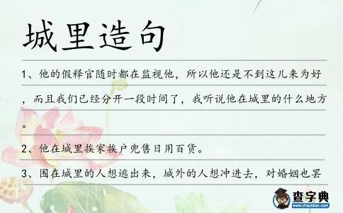 城里造句