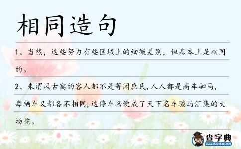 相同造句