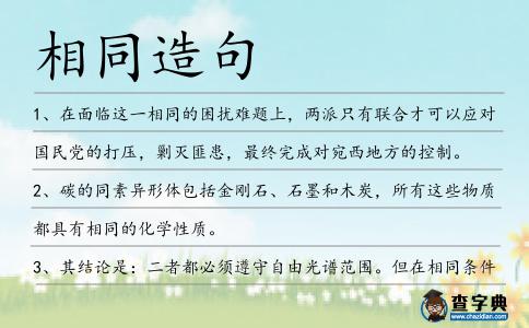 相同造句