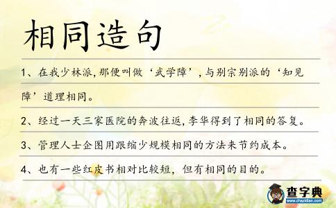相同造句