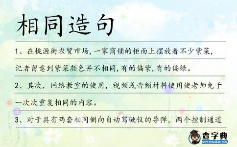 相同造句