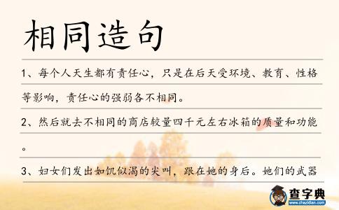 相同造句