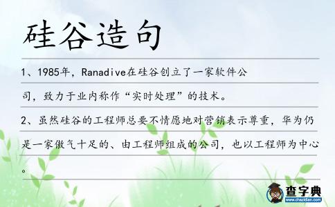 硅谷造句