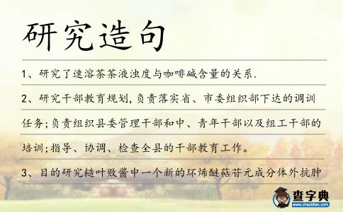 研究造句