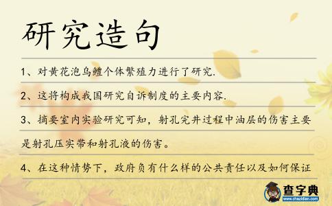 研究造句
