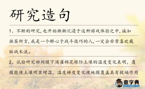 研究造句