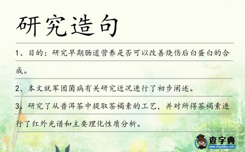 研究造句