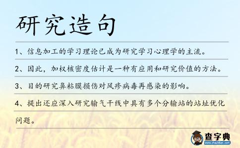 研究造句