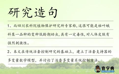 研究造句