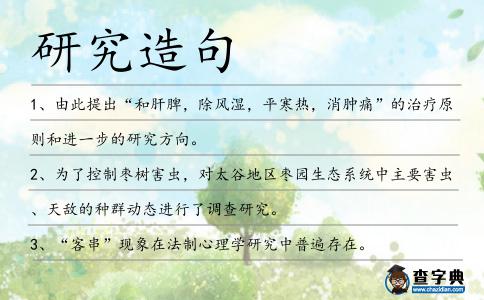 研究造句