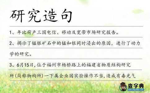 研究造句