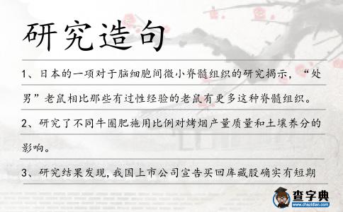 研究造句